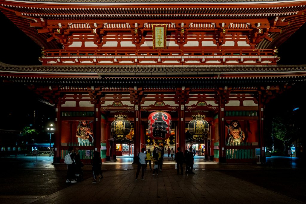 Tourists and residents gather at Senso-ji temple in Tokyo