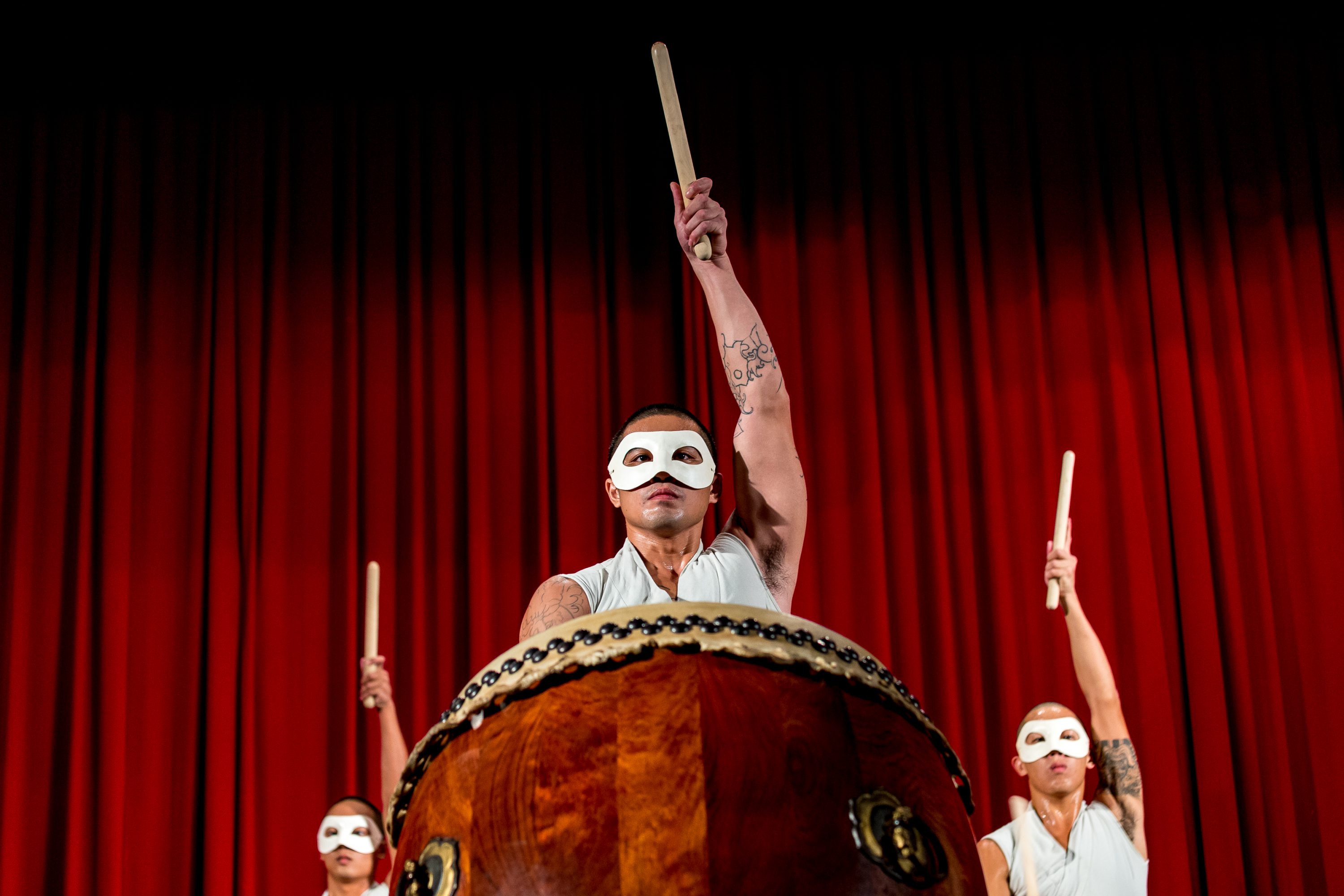The "Upbeat Percussion Band" perfoms in Taiwan