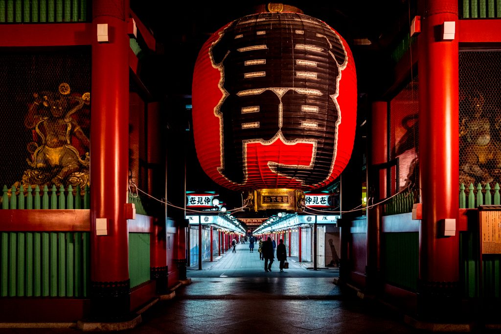 Tourists and residents gather at Senso-ji temple in Tokyo