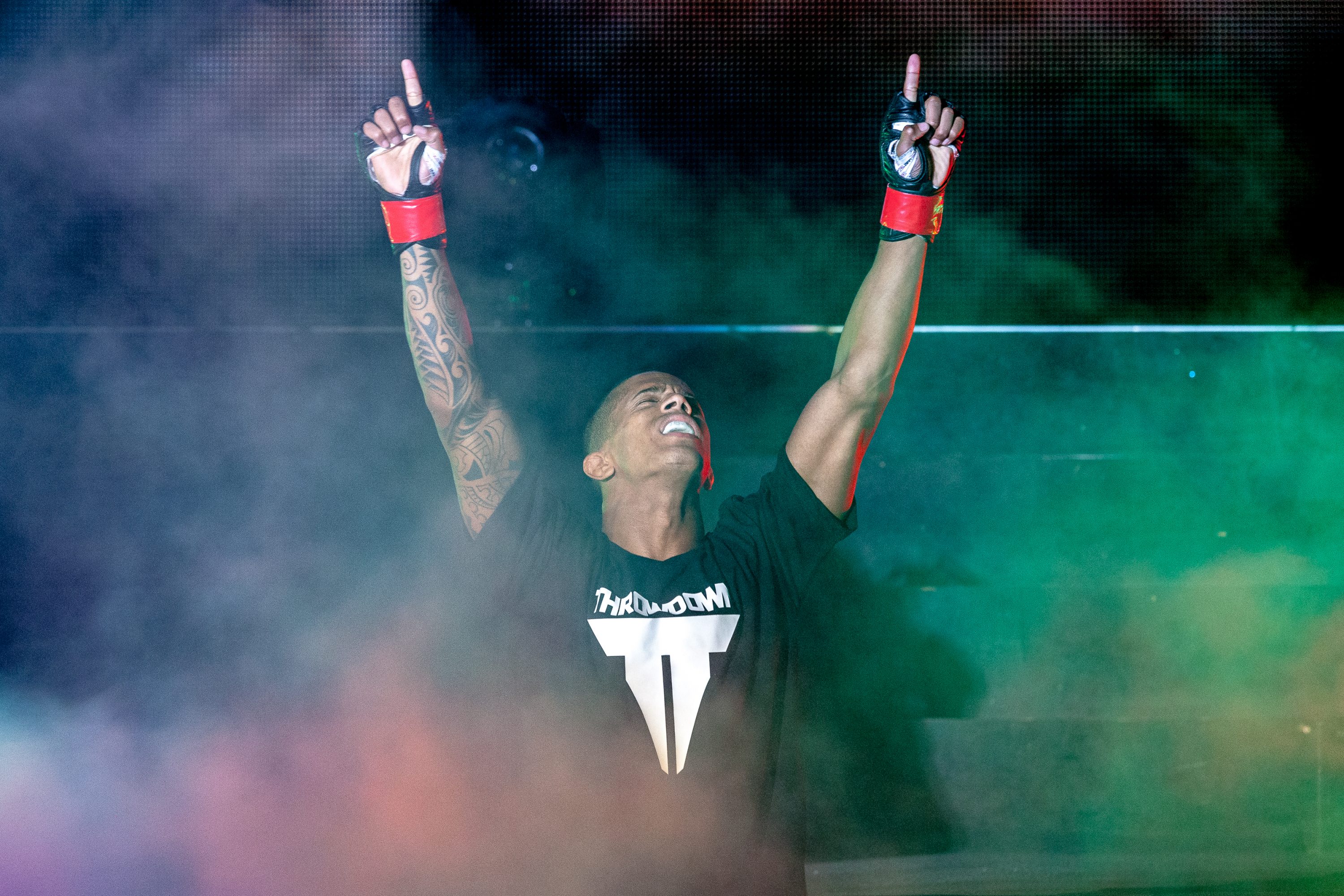 Adriano Moraes greets the crowd in Cambodia