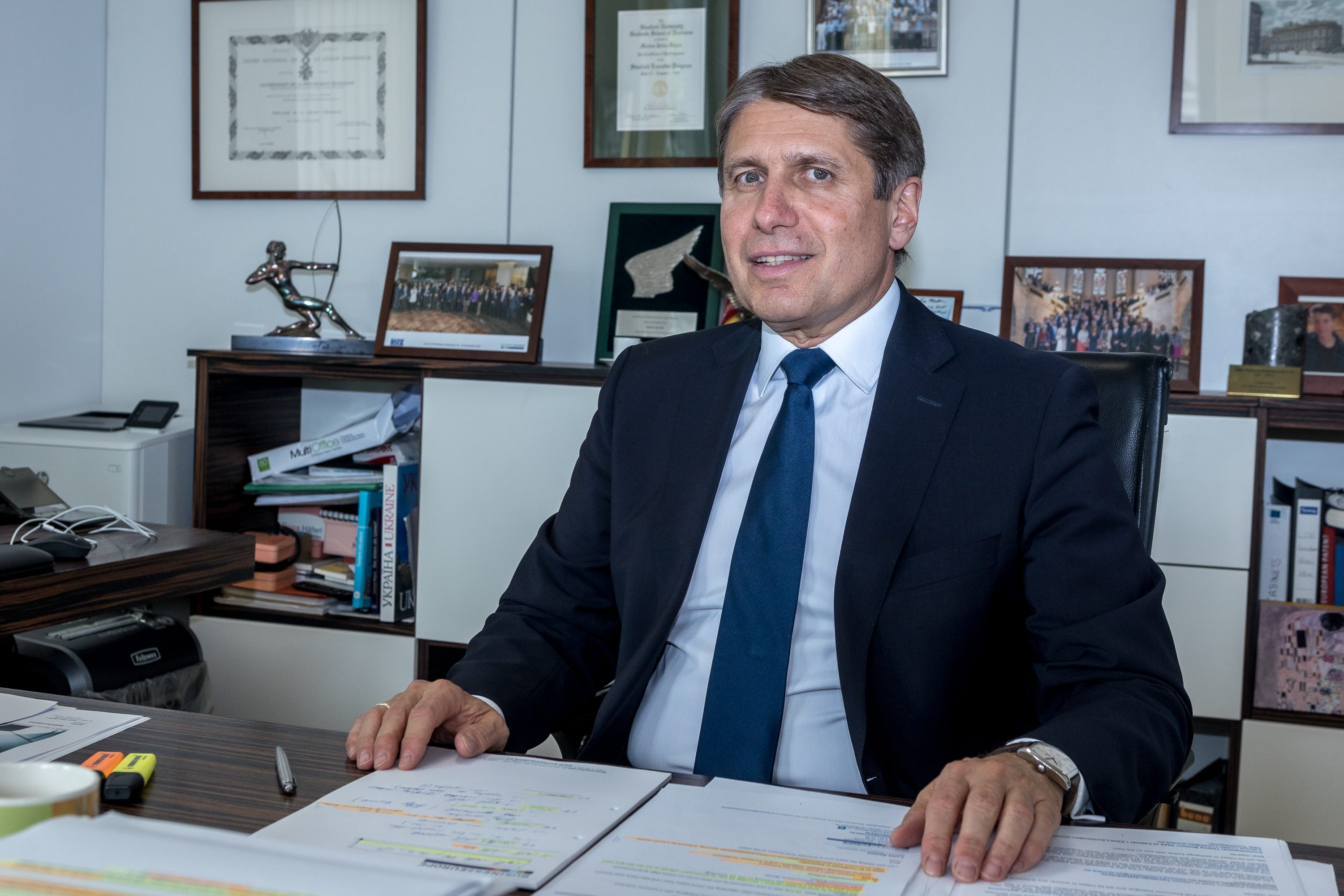 Markus J. Beyrer poses for a photo in Brussels